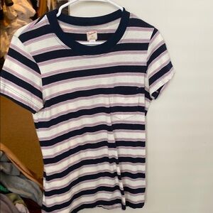 Stateside Blue and White Striped Short Sleeve Tee